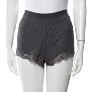 Stella McCartney Lace Mini Shorts Charcoal Gray Size S